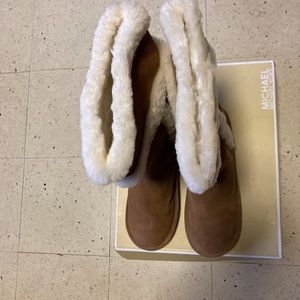 Michael Michael Kors Tall Suede Shearling Boot